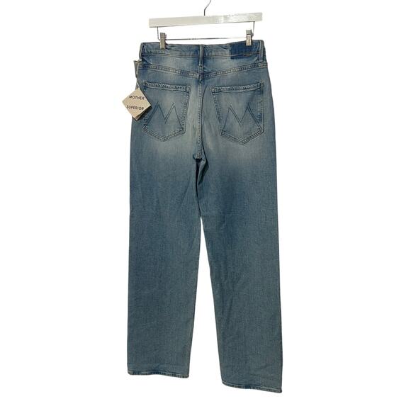 MOTHER JEANS WOMENS SIZE 27 SPITFIRE SNEAK HIGH RISE WIDE LEG I CONFESS BLUE NEW - Picture 4 of 13